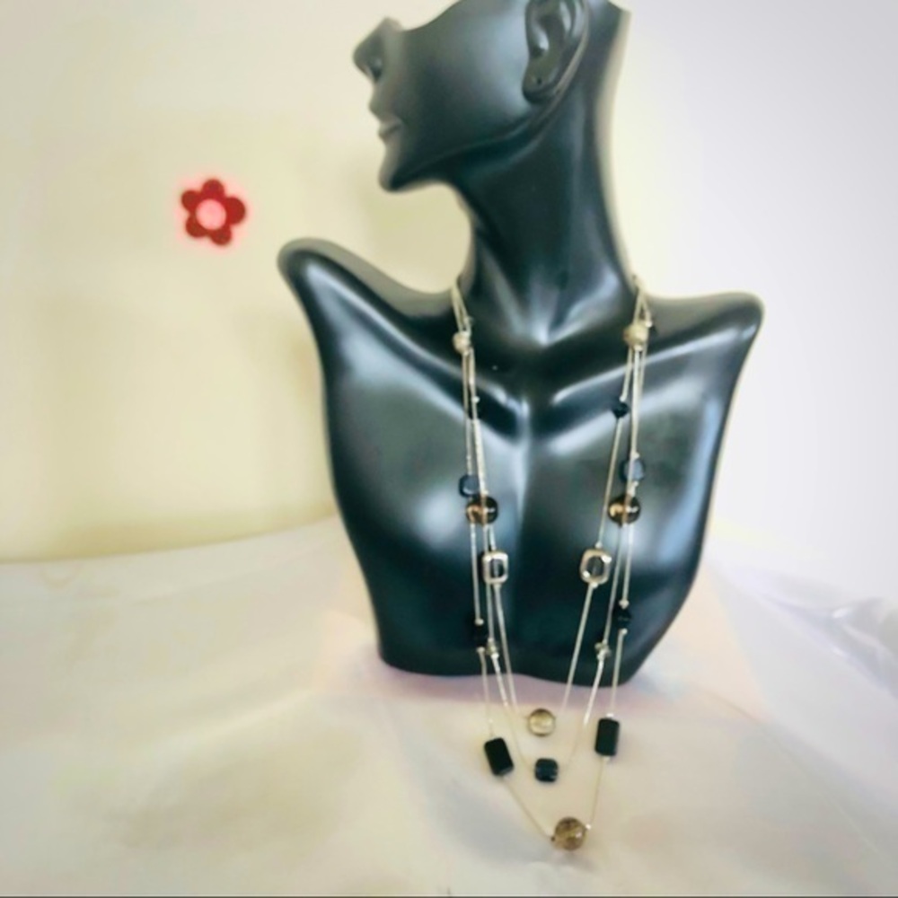 Crystal And Beaded Costume Necklace